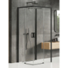 NZ2 KABINA PRIME BLACK 2D PROSTOKĄTNA PRZYŚCIENNA L 100x80x200 CZYSTE 6mm POWŁOKA CZARNY MAT NEW TRENDY K-1001