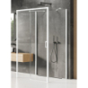 NZ4 KABINA PRIME WHITE 1D PROSTOKĄTNA PRZYŚCIENNA L 140x70x200 CZYSTE 6mm POWŁOKA BIAŁY  NEW TRENDY K-1020