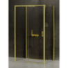 NZ4 KABINA PRIME LIGHT GOLD 1D PROSTOKĄTNA PRZYŚCIENNA L 140x100x200 CZYSTE 6mm POWŁOKA LIGHT GOLD POŁYSK NEW TRENDY K-1119