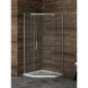 KABINA NEW KOMFORT 1D PIĘCIOKĄTNA U 80x80x195 CZYSTE 8mm POWŁOKA CHROM POŁYSK NEW TRENDY K-0803