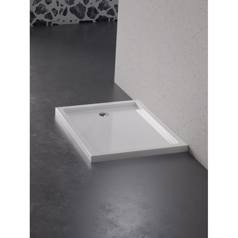 BRODZIK NEW CANTARE PROSTOKĄTNY BIAŁY AKRYLOWY 130x80x4,5 BIAŁY   NEW TRENDY B-0442