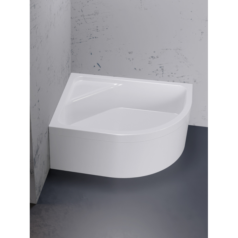BRODZIK NEW MAXIMA ASYMETRYCZNY L BIAŁY AKRYLOWY 100x80x41 BIAŁY   NEW TRENDY B-0386