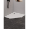 BRODZIK NEX PIĘCIOKĄTNY BIAŁY KONGLOMERATOWY 80x80x3,5 BIAŁY   NEW TRENDY B-0513