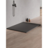 BRODZIK NEX SHADE PROSTOKĄTNY ANTRACYT - STRUKTURA KONGLOMERATOWY 140x80x3,5 ANTRACYT STRUKTURA NEW TRENDY B-0511