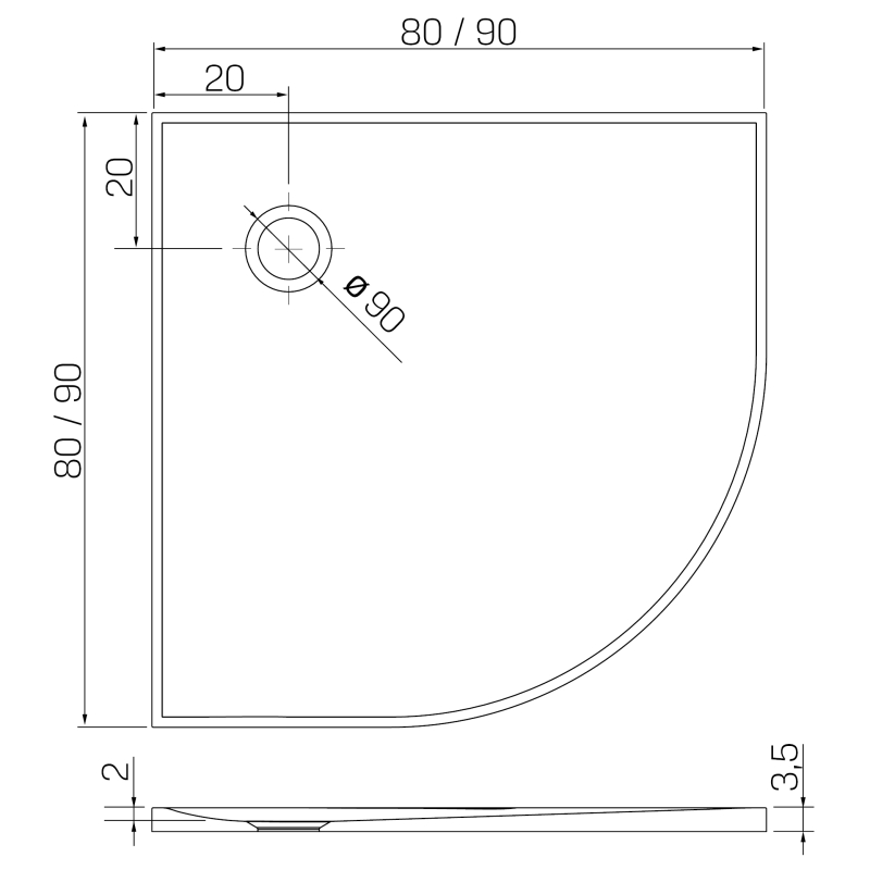 BRODZIK NEX SHADE PÓŁOKRĄGŁY BEŻOWY - STRUKTURA KONGLOMERATOWY 80x80x3,5 BEŻOWY STRUKTURA NEW TRENDY B-0481