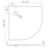BRODZIK NEX SHADE PÓŁOKRĄGŁY BEŻOWY - STRUKTURA KONGLOMERATOWY 80x80x3,5 BEŻOWY STRUKTURA NEW TRENDY B-0481