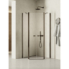 KABINA NEW SOLEO GUNMETAL BRUSHED 2D PIĘCIOKĄTNA  90x90x195 CZYSTE 6mm POWŁOKA GUNMETAL SZCZOTKOWANY NEW TRENDY K-1712
