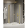 NZ2 KABINA NEW SOLEO LIGHT GOLD 2D PROSTOKĄTNA U 100x110x195 CZYSTE 6mm POWŁOKA LIGHT GOLD POŁYSK NEW TRENDY K-1890