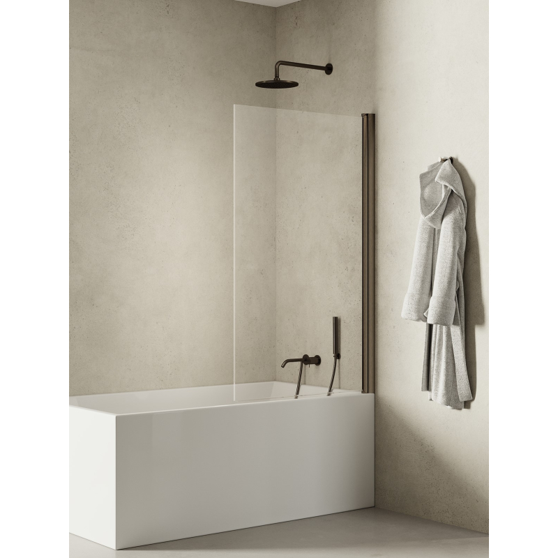 PARAWAN NAWANNOWY NEW SOLEO GUNMETAL BRUSHED U 90x140 CZYSTE 6mm POWŁOKA GUNMETAL SZCZOTKOWANY NEW TRENDY P-0140