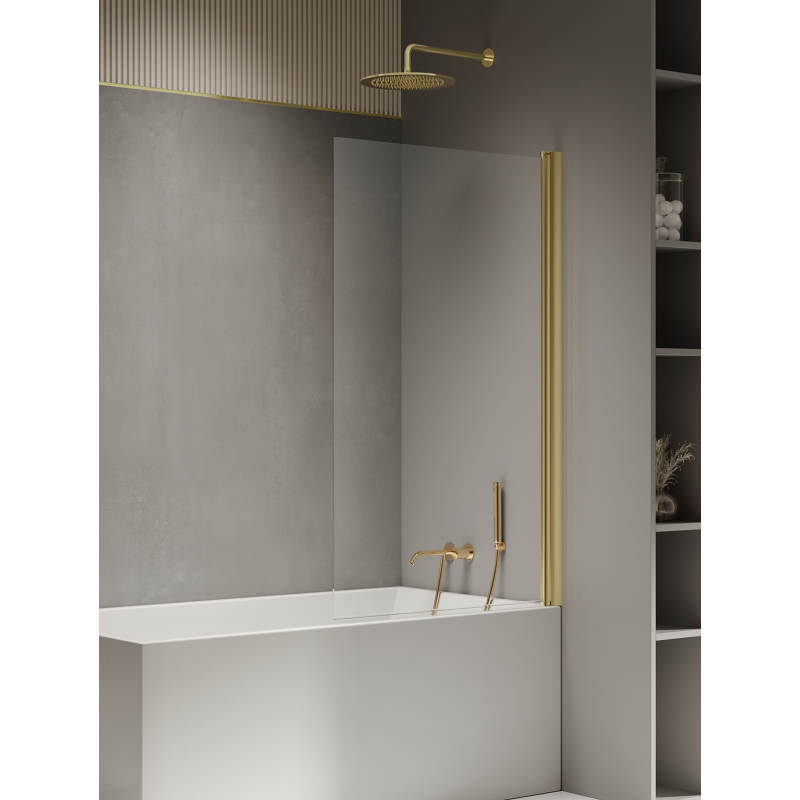 NZ4 PARAWAN NAWANNOWY NEW SOLEO LIGHT GOLD U 60x140 CZYSTE 6mm POWŁOKA LIGHT GOLD POŁYSK NEW TRENDY P-0111
