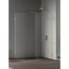 KABINA EVENTA GOLD SHINE WALK-IN U 130x90x200 CZYSTE 8mm POWŁOKA GOLD SHINE POŁYSK NEW TRENDY EXK-4876