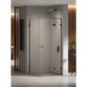 KABINA EVENTA BLACK CHROME 1D PROSTOKĄTNA L 80x90x200 CZYSTE 8mm POWŁOKA BLACK CHROME POŁYSK NEW TRENDY EXK-6147