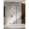 KABINA EVENTA BLACK CHROME 1D PROSTOKĄTNA PRZYŚCIENNA P 120x90x200 CZYSTE 8mm POWŁOKA BLACK CHROME POŁYSK NEW TRENDY EXK-6269