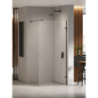KABINA EVENTA BLACK CHROME WALK-IN U 110x200 CZYSTE 8mm POWŁOKA BLACK CHROME POŁYSK NEW TRENDY EXK-6299
