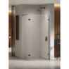 NZ4 KABINA EVENTA BLACK CHROME ŚCIANKA U 120x200 CZYSTE 8mm POWŁOKA BLACK CHROME POŁYSK NEW TRENDY EXK-6312