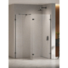 KABINA EVENTA BLACK CHROME ŚCIANKA U 80x200 CZYSTE 8mm POWŁOKA BLACK CHROME POŁYSK NEW TRENDY EXK-6328