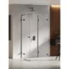 KABINA EVENTA BLACK CHROME 1D PROSTOKĄTNA PRZYŚCIENNA P 90x100x200 CZYSTE 8mm POWŁOKA BLACK CHROME POŁYSK NEW TRENDY EXK-6287