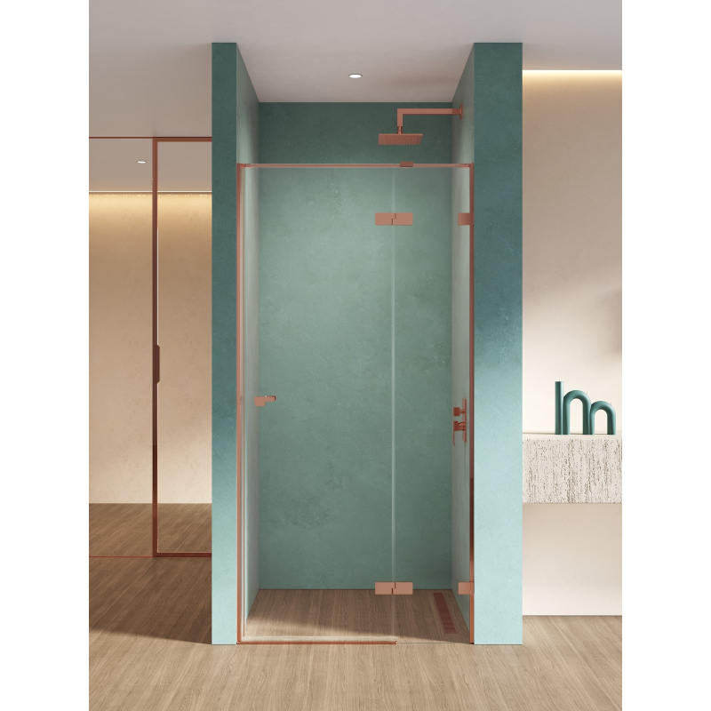 DRZWI WNĘKOWE EVENTA COPPER SHINE 1D L 120x200 CZYSTE 8mm POWŁOKA COPPER POŁYSK NEW TRENDY EXK-6360