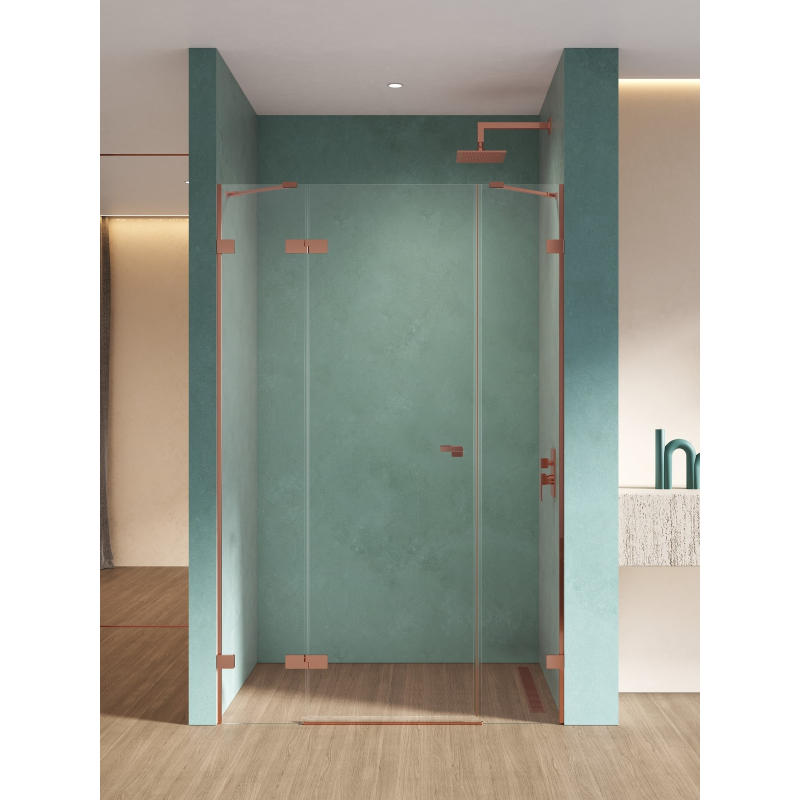NZ4 DRZWI WNĘKOWE EVENTA COPPER SHINE 1D L 110x200 CZYSTE 8mm POWŁOKA COPPER POŁYSK NEW TRENDY EXK-6362