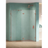 NZ4 KABINA EVENTA COPPER SHINE ŚCIANKA U 80x200 CZYSTE 8mm POWŁOKA COPPER POŁYSK NEW TRENDY EXK-6546