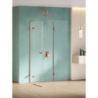 KABINA EVENTA COPPER SHINE 1D PROSTOKĄTNA PRZYŚCIENNA P 100x90x200 CZYSTE 8mm POWŁOKA COPPER POŁYSK NEW TRENDY EXK-6508