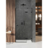 NZ2 DRZWI WNĘKOWE AVEXA BLACK XR 1D P 140x200 CZYSTE 6mm POWŁOKA CZARNY MAT/RADEŁKO NEW TRENDY EXK-6848