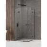 KABINA AVEXA BLACK XR 2D PROSTOKĄTNA  80x120x200 CZYSTE 6mm POWŁOKA CZARNY MAT/RADEŁKO NEW TRENDY EXK-6913