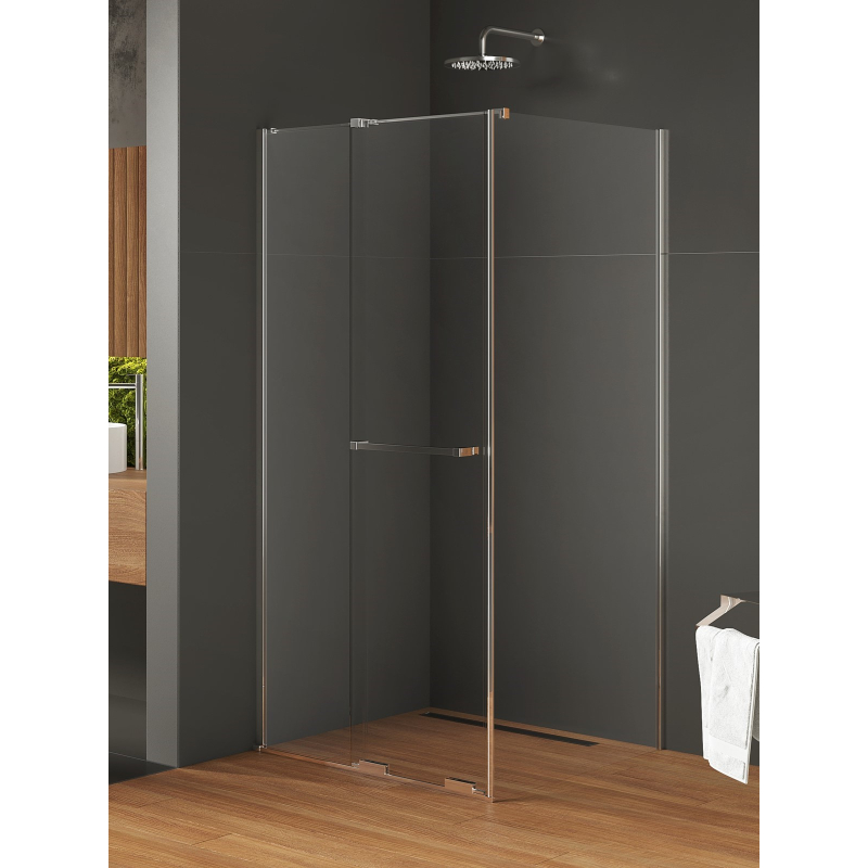KABINA SMART 1D KWADRATOWA U 100x100x200 CZYSTE 8mm POWŁOKA ,RELING CHROM POŁYSK NEW TRENDY EXK-6588