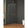 KABINA SMART 1D WALK-IN U 130x200 CZYSTE 8mm POWŁOKA ,RELING, WSPORNIK SKOŚNY CHROM POŁYSK NEW TRENDY EXK-6626-WU