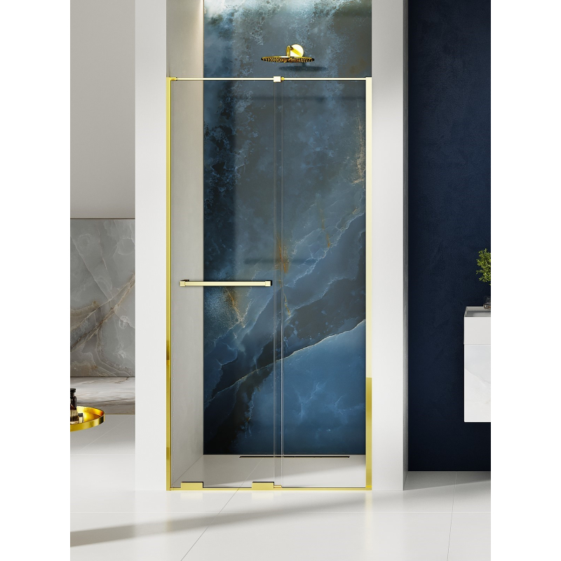 NZ4 DRZWI WNĘKOWE SMART LIGHT GOLD 1D U 170x200 CZYSTE 8mm POWŁOKA ,RELING LIGHT GOLD POŁYSK NEW TRENDY EXK-6690
