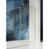 KABINA SMART LIGHT GOLD 1D PROSTOKĄTNA U 120x80x200 CZYSTE 8mm POWŁOKA RELING LIGHT GOLD POŁYSK NEW TRENDY EXK-6702
