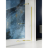 KABINA SMART LIGHT GOLD 1D WALK-IN U 130x200 CZYSTE 8mm POWŁOKA RELING, WSPORNIK SKOŚNY LIGHT GOLD POŁYSK NEW TRENDY EXK-6732-WU