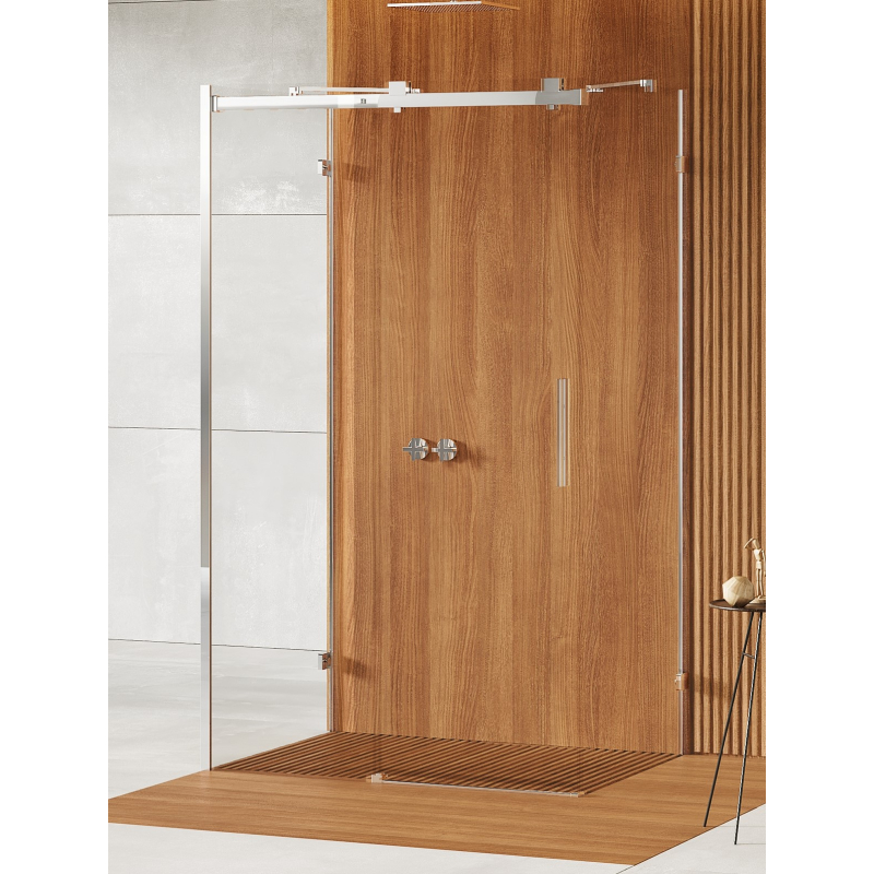 NZ4 KABINA SOFTI X 1D PROSTOKĄTNA PRZYŚCIENNA P 140x100x200 CZYSTE 8mm POWŁOKA CHROM POŁYSK NEW TRENDY EXK-5350