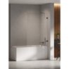 PARAWAN NAWANNOWY EVENTA BLACK CHROME U 50x150 CZYSTE 8mm POWŁOKA BLACK CHROME POŁYSK NEW TRENDY EXK-5687-WP