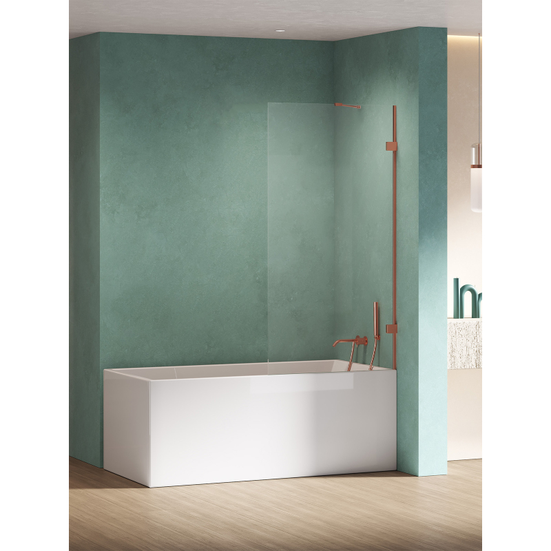 PARAWAN NAWANNOWY EVENTA COPPER SHINE U 80x150 CZYSTE 8mm POWŁOKA COPPER POŁYSK NEW TRENDY EXK-5696