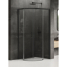 KABINA PÓŁOKRĄGŁA PRIME BLACK 2D PÓŁOKRĄGŁA  80x80x200   POWŁOKA BLACK MAT NEW TRENDY K-3556
