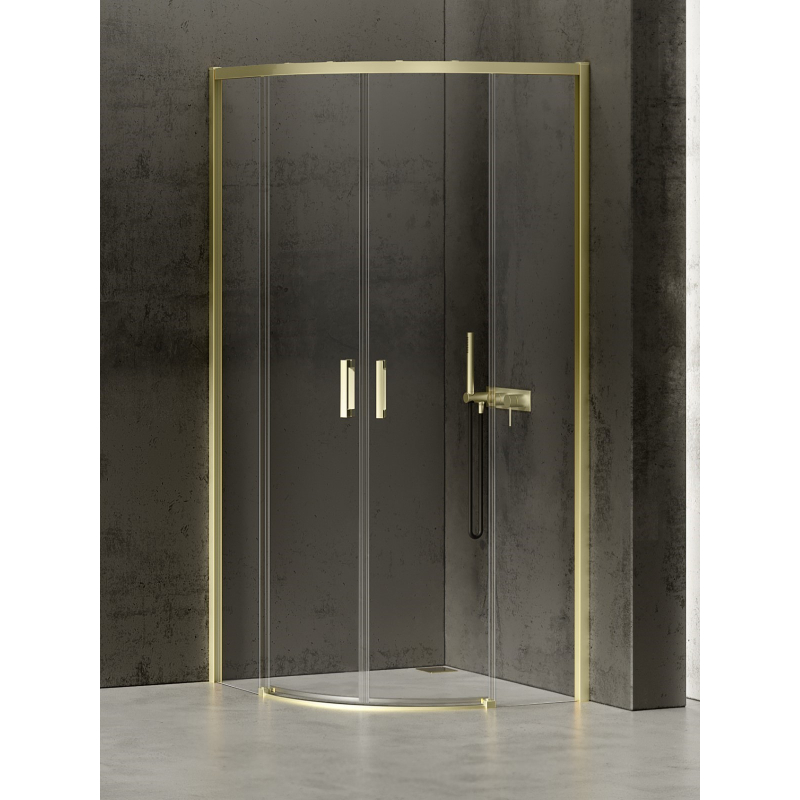 KABINA PÓŁOKRĄGŁA PRIME LIGHT GOLD 2D PÓŁOKRĄGŁA  80x80x200   POWŁOKA LIGHT GOLD POŁYSK NEW TRENDY K-3558