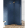 NZ4 KABINA AVEXA GOLD BRUSHED WALK-IN U 110x200 CZYSTE 6mm POWŁOKA WIESZAK ZŁOTY SZCZOTKOWANY NEW TRENDY EXK-7028