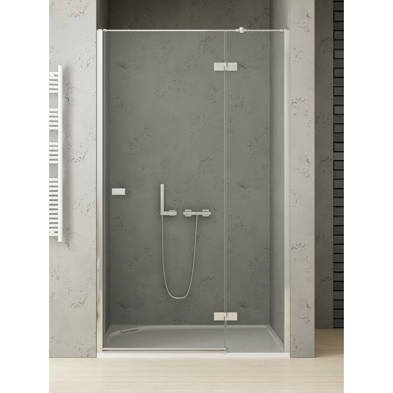 NZ2 DRZWI WNĘKOWE REFLEXA 1D P 140x200 CZYSTE 6mm POWŁOKA CHROM POŁYSK NEW TRENDY EXK-5070