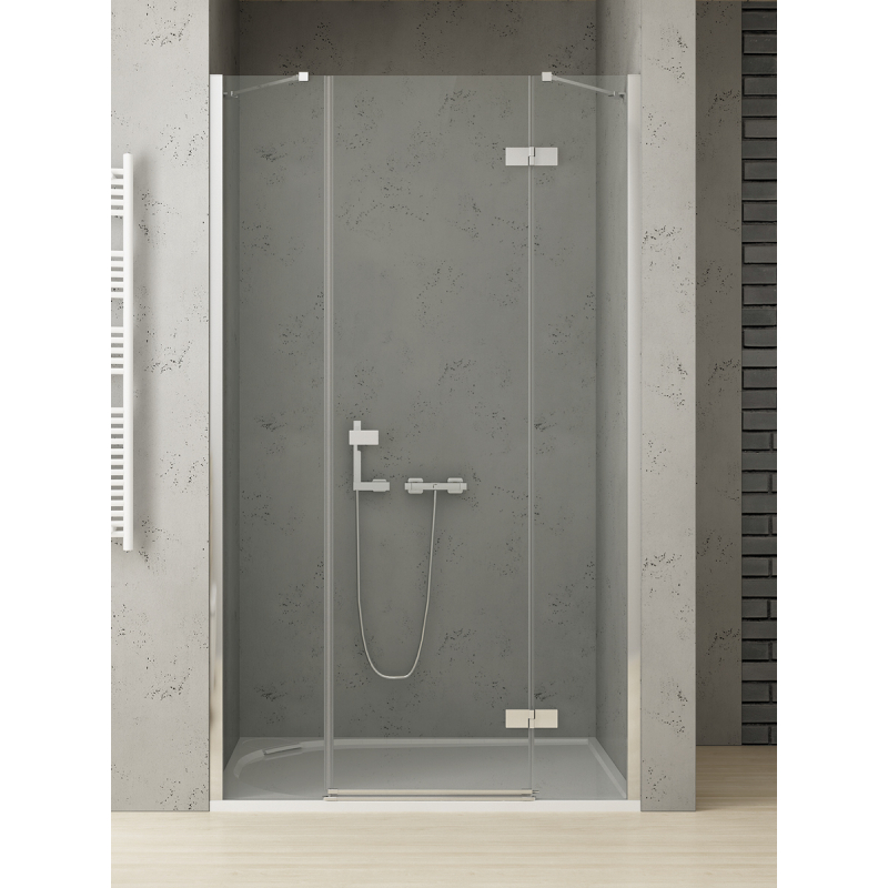 NZ2 DRZWI WNĘKOWE REFLEXA 1D P 110x200 CZYSTE 6mm POWŁOKA CHROM POŁYSK NEW TRENDY EXK-5077