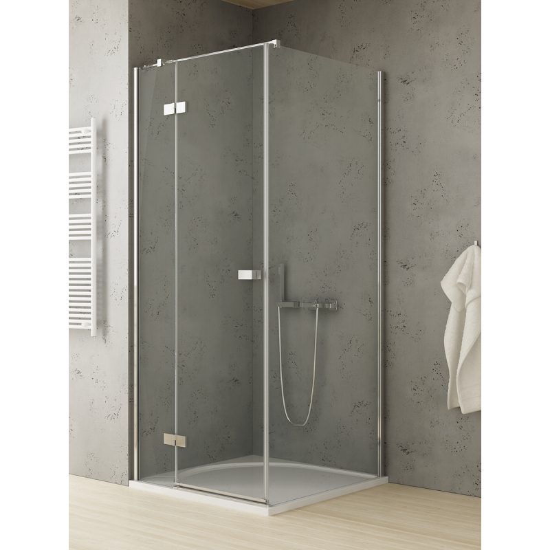 KABINA REFLEXA 1D PROSTOKĄTNA L 80x90x200 CZYSTE 6mm POWŁOKA CHROM POŁYSK NEW TRENDY EXK-5106