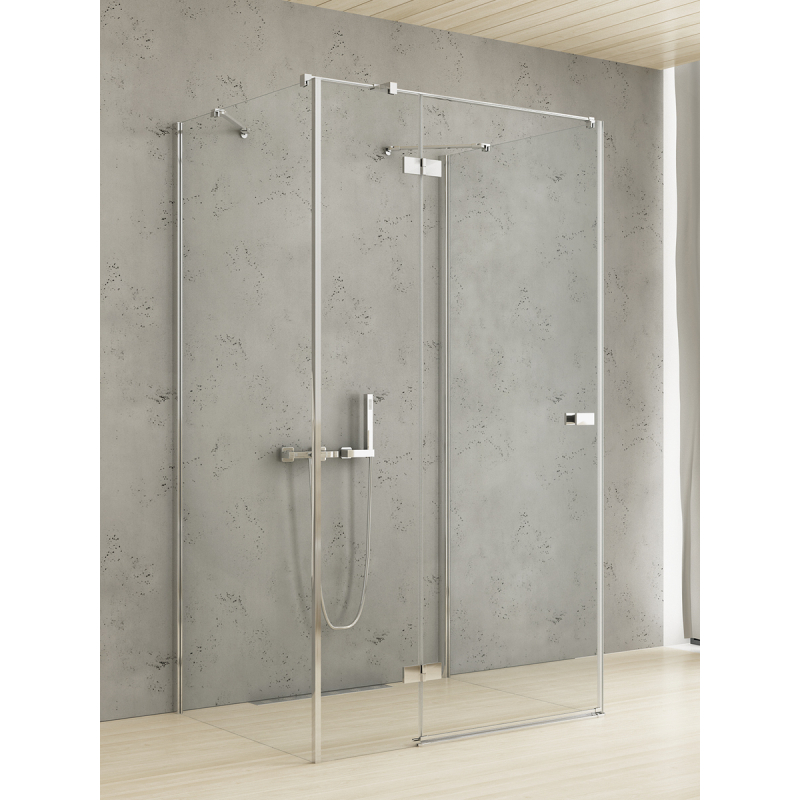 KABINA REFLEXA 1D KWADRATOWA PRZYŚCIENNA L 100x100x200 CZYSTE 6mm POWŁOKA CHROM POŁYSK NEW TRENDY EXK-5217