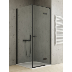 NZ2 KABINA REFLEXA BLACK 1D PROSTOKĄTNA P 90x70x200 CZYSTE 6mm POWŁOKA CZARNY MAT NEW TRENDY EXK-4925