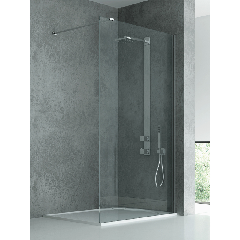 KABINA NEW MODUS WALK-IN U 140x200 CZYSTE 8mm POWŁOKA CHROM POŁYSK NEW TRENDY EXK-5464