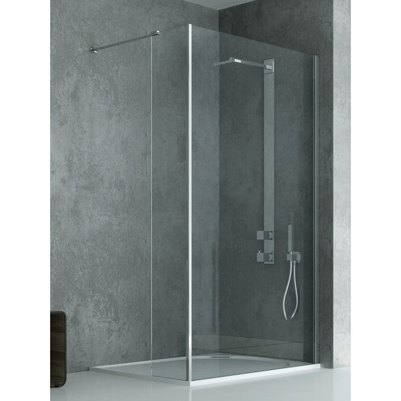 NZ2 KABINA NEW MODUS ŚCIANKA U 80x200 CZYSTE 8mm POWŁOKA CHROM POŁYSK NEW TRENDY EXK-5470