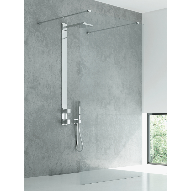 KABINA NEW MODUS ŚCIANKA U 110x200 CZYSTE 8mm POWŁOKA CHROM POŁYSK NEW TRENDY EXK-5495