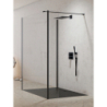 NZ2 KABINA NEW MODUS BLACK ŚCIANKA U 90x200 CZYSTE 8mm POWŁOKA CZARNY MAT NEW TRENDY EXK-5597