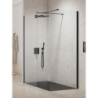 KABINA NEW MODUS BLACK WALK-IN U 160x80x200 CZYSTE 8mm POWŁOKA CZARNY MAT NEW TRENDY EXK-5630