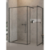 KABINA NEW MODUS BLACK WALK-IN U 80x200 CZYSTE 8mm POWŁOKA WZÓR RAMKA CZARNY MAT NEW TRENDY EXK-5623