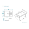 Intermezzo 40 steel 04  (68x48) z syfonem manualnym ALVEUS 1304004